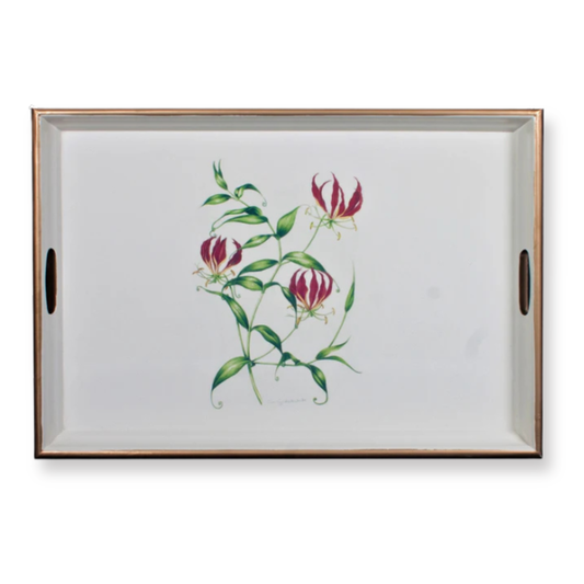 Large Rectangular Tray:  Flame Lily