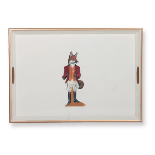Large Rectangular Tray: Fox
