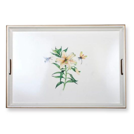 Large Rectangular Tray:  Japanese Lily