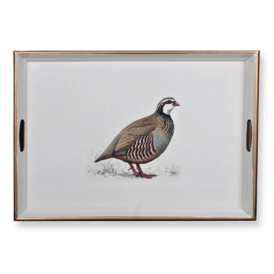 Large Rectangular Tray:  Partridge