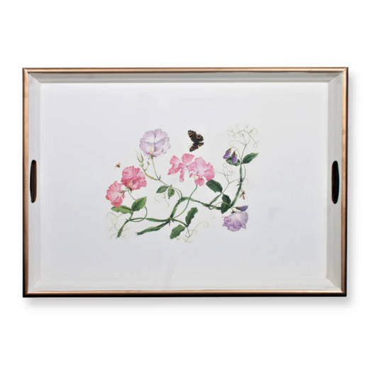Large Rectangular Tray: Sweet Pea