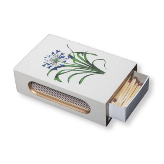Standard Wooden Matchbox Cover with Matches: Agapanthus