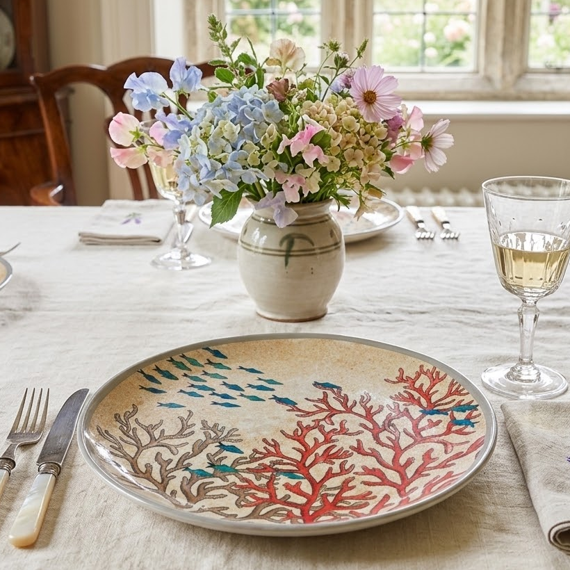 Melamine Dinner Plates - Sealife (pair)