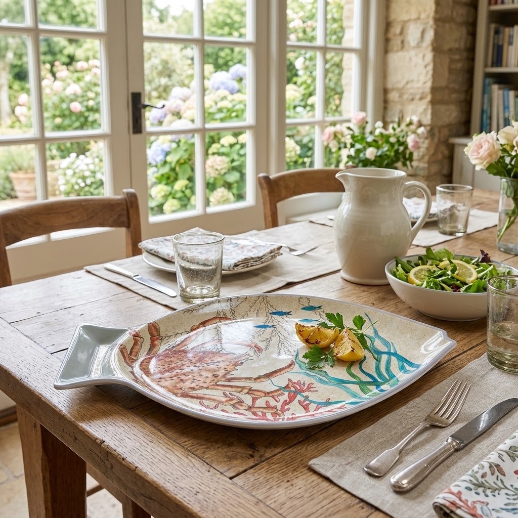 Melamine Fish Plates - Sealife (pair)