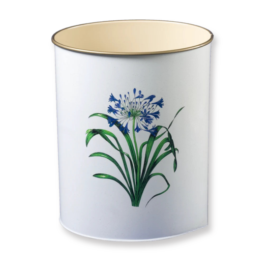 Oval Waste Paper Bin: Agapanthus