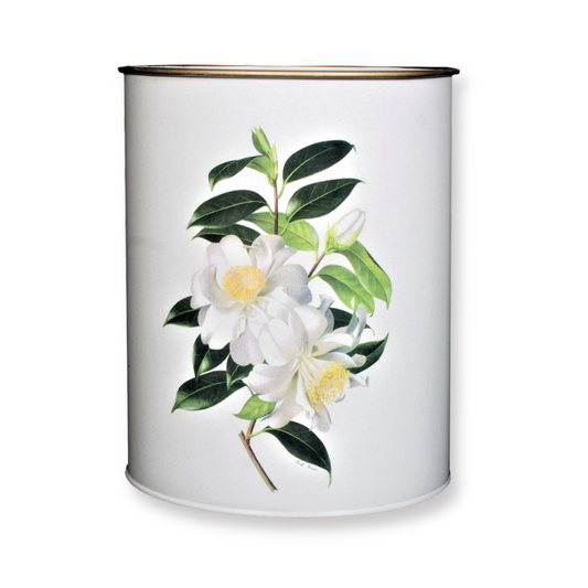 Oval Waste Paper Bin: Camellia