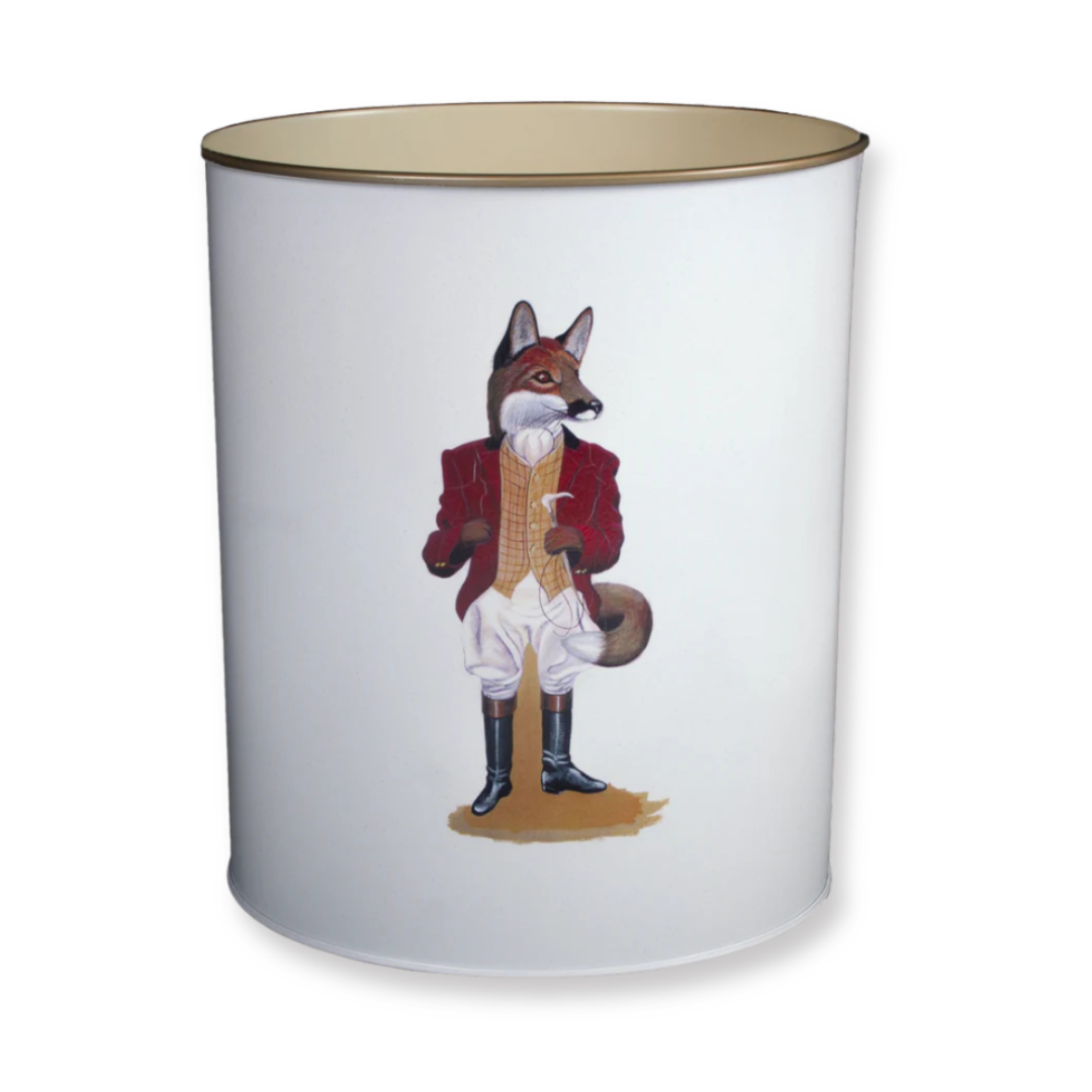 Oval Waste Paper Bin: Fox