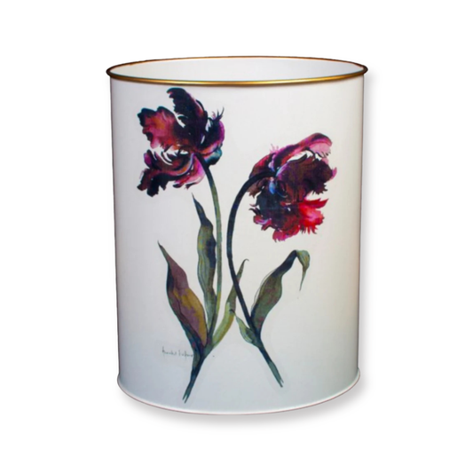 Oval Waste Paper Bin: Parrot Tulip