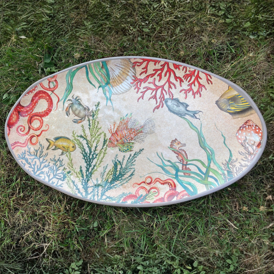 Melamine Oval Platter - Sealife