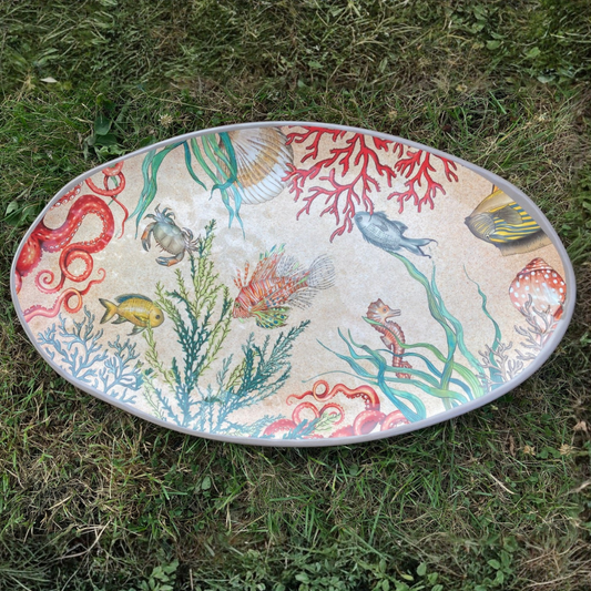 Melamine Oval Platter - Sealife