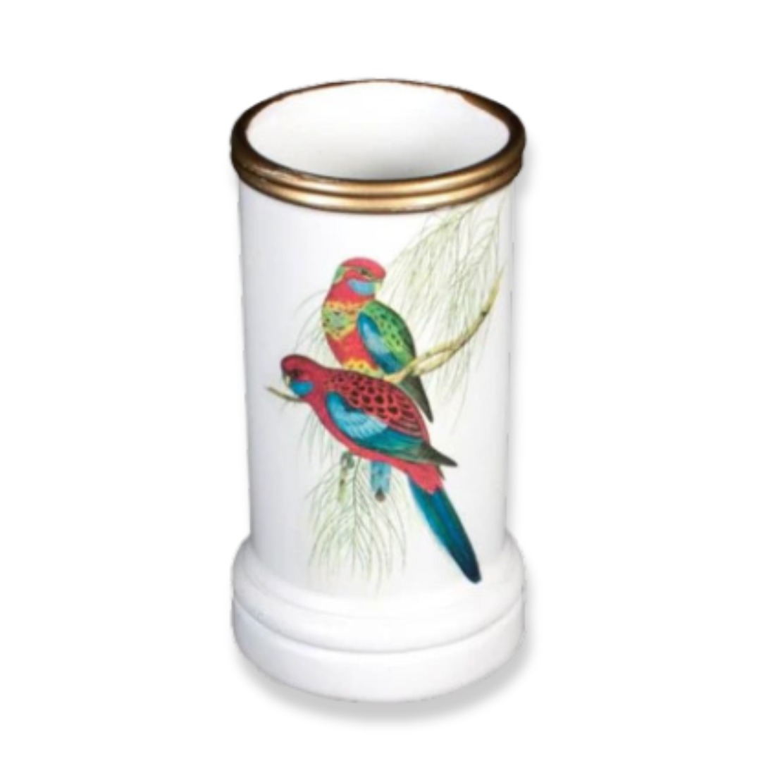 Spill Vase: Pair of Parrots