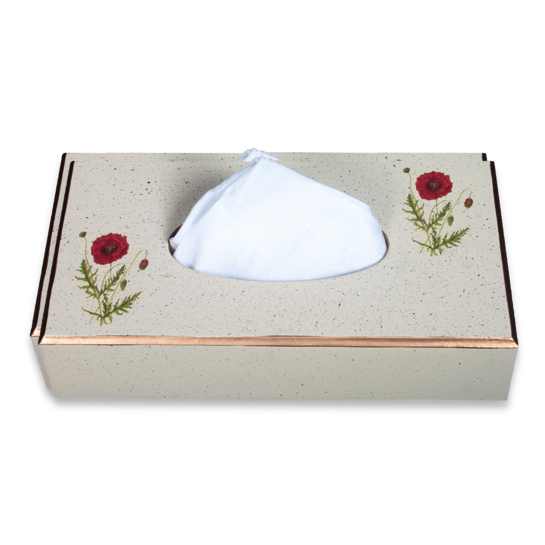 Rectangular Tissue Box Cover: Poppy
