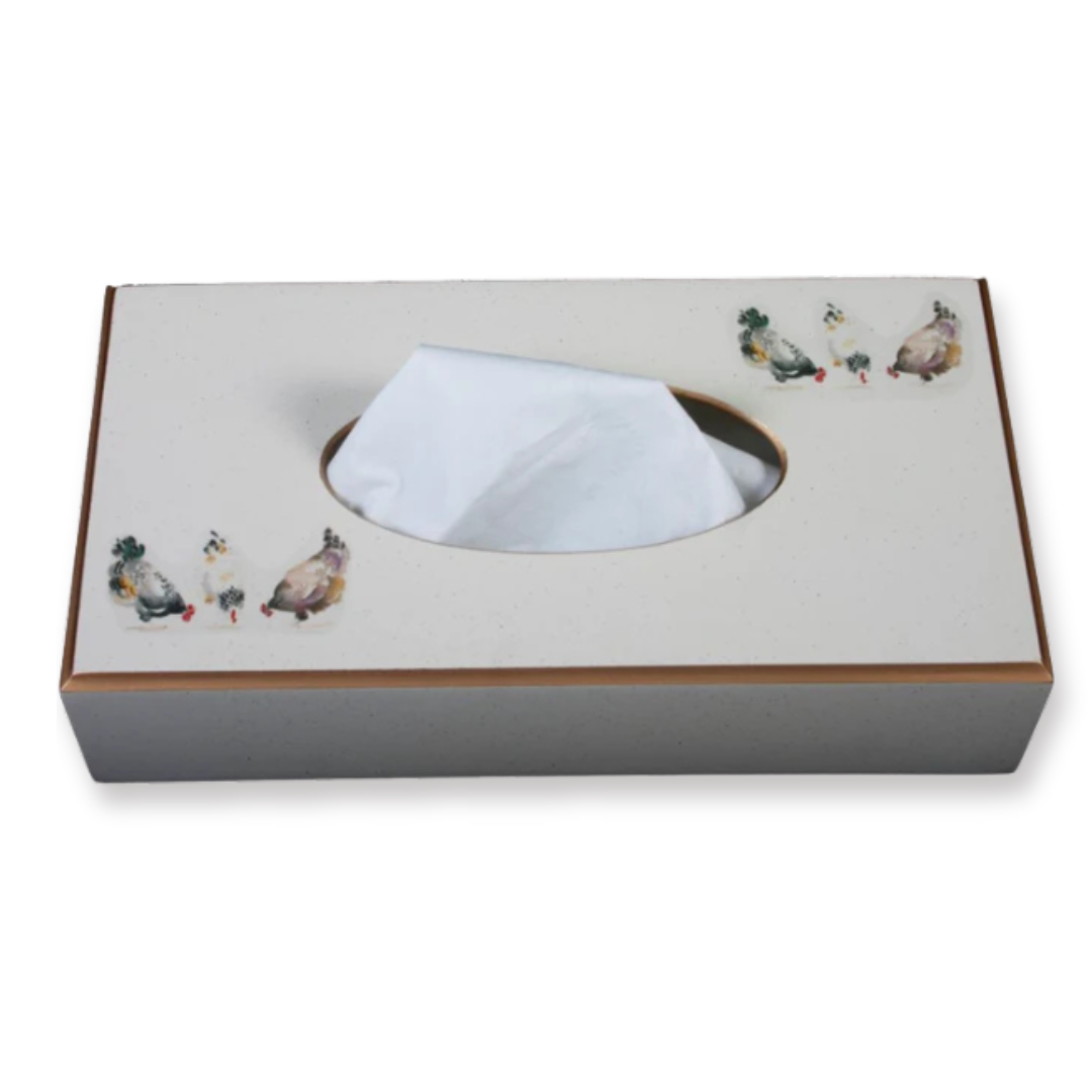 Rectangular Tissue Box: Chickens