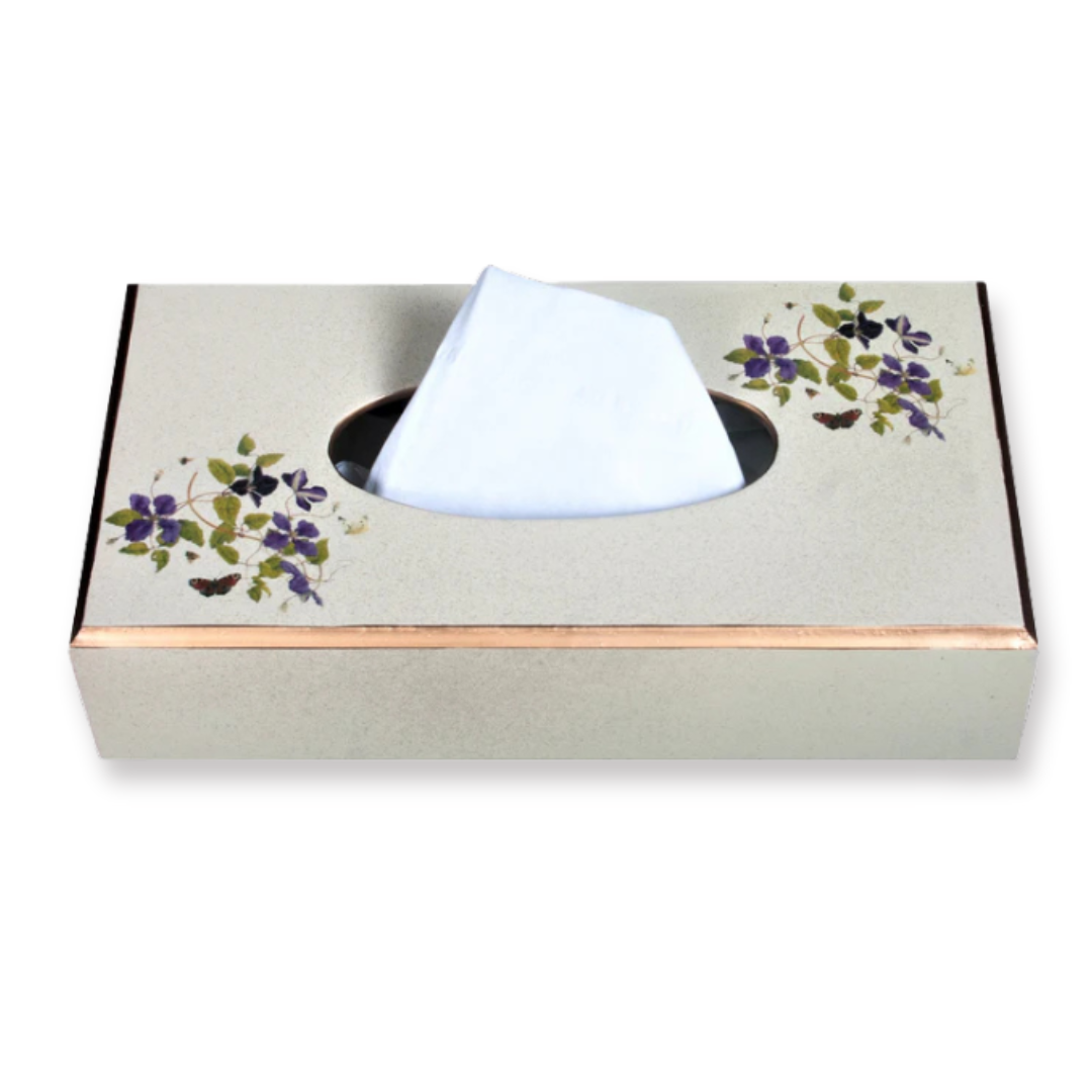 Rectangular Tissue Box cover: Clematis
