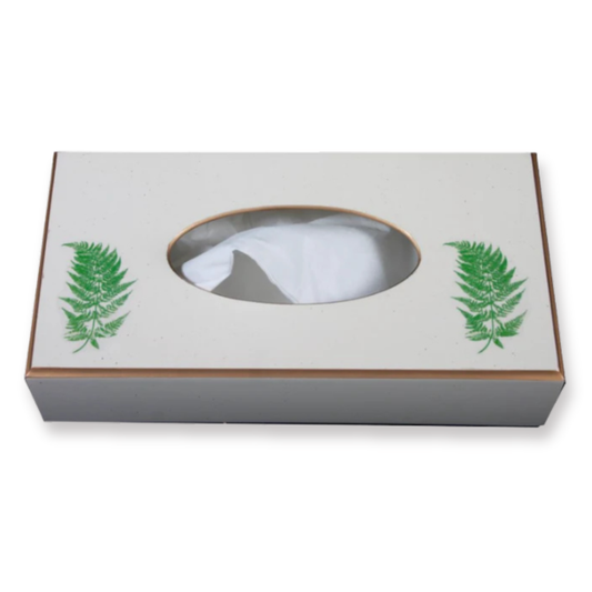 Rectangular Tissue Box: Fern