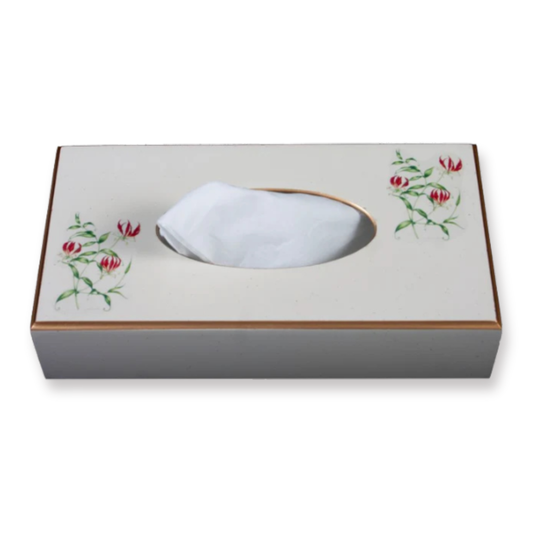 Rectangular Tissue Box cover: Flame Lily