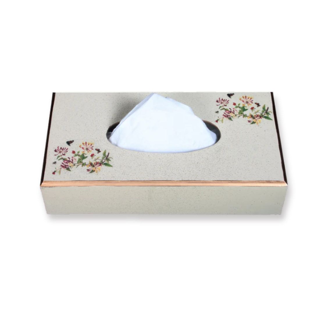 Rectangular Tissue Box: Honeysuckle