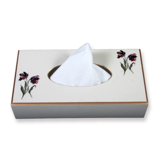 Rectangular Tissue Box: Parrot Tulip