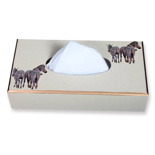 Rectangular Tissue Box Cover: Zebra