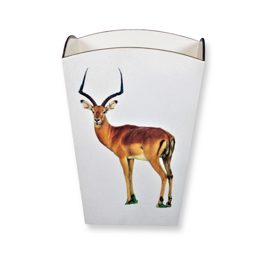 Square Wooden Waste Paper Bin: Impala