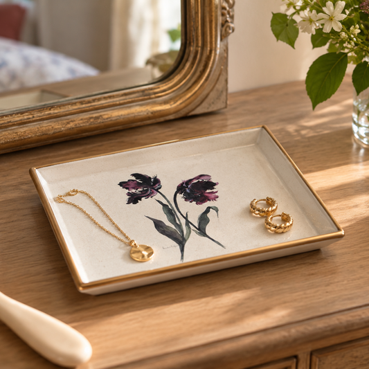 Vanity Tray: Parrot Tulip
