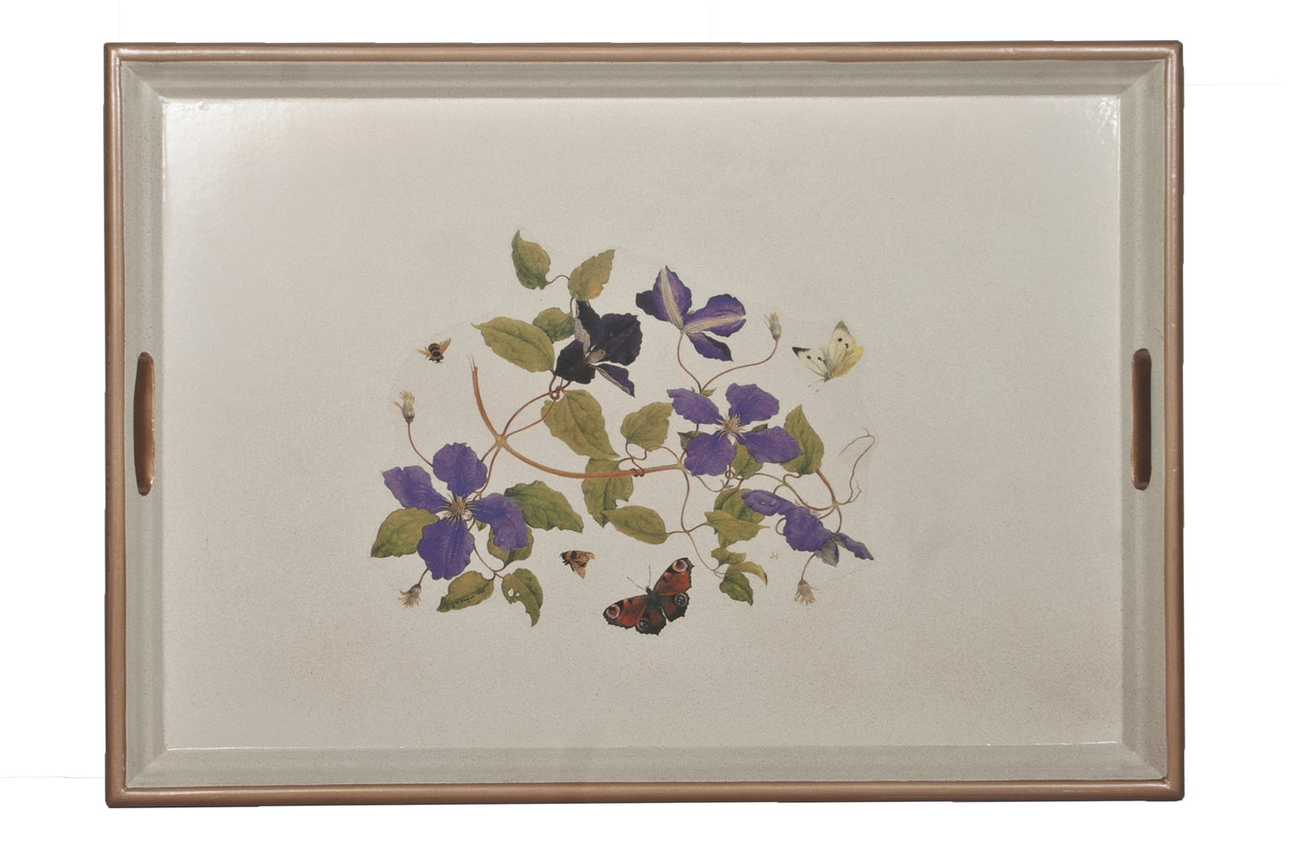 Large Rectangular Tray: Clematis