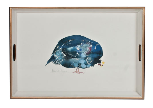 Large Rectangular Tray:  Guinea Fowl