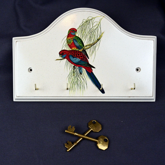 Key/Dog Lead Holder:  Pair of Parrots