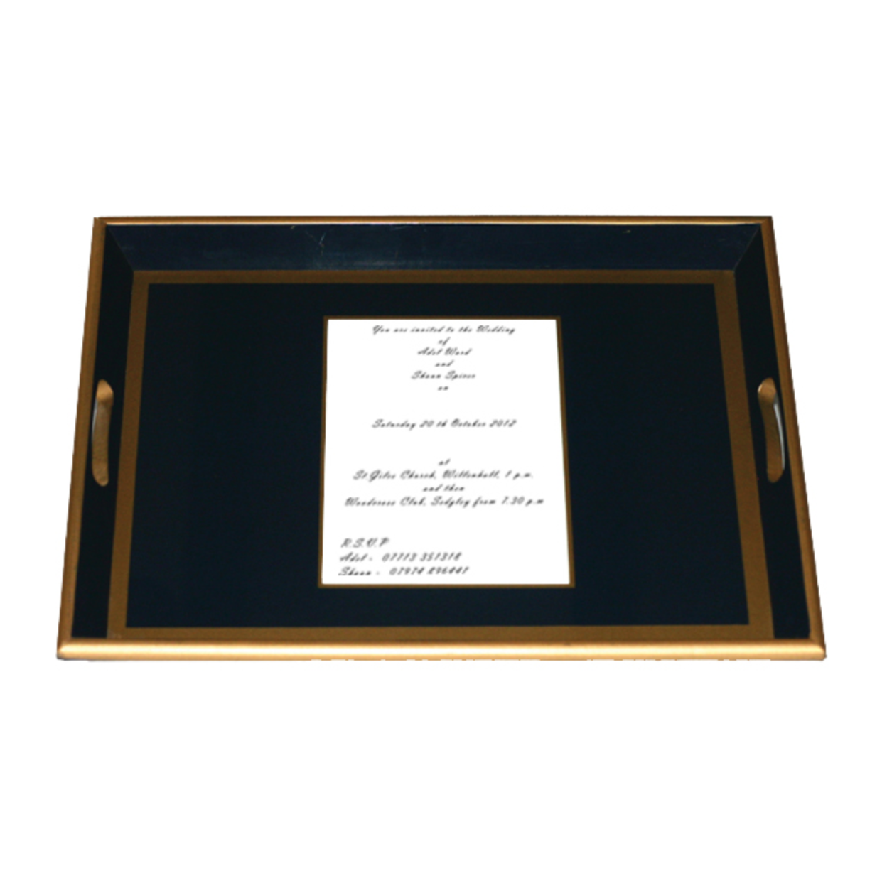 Large Glass Based Invitation/Personalised Trays