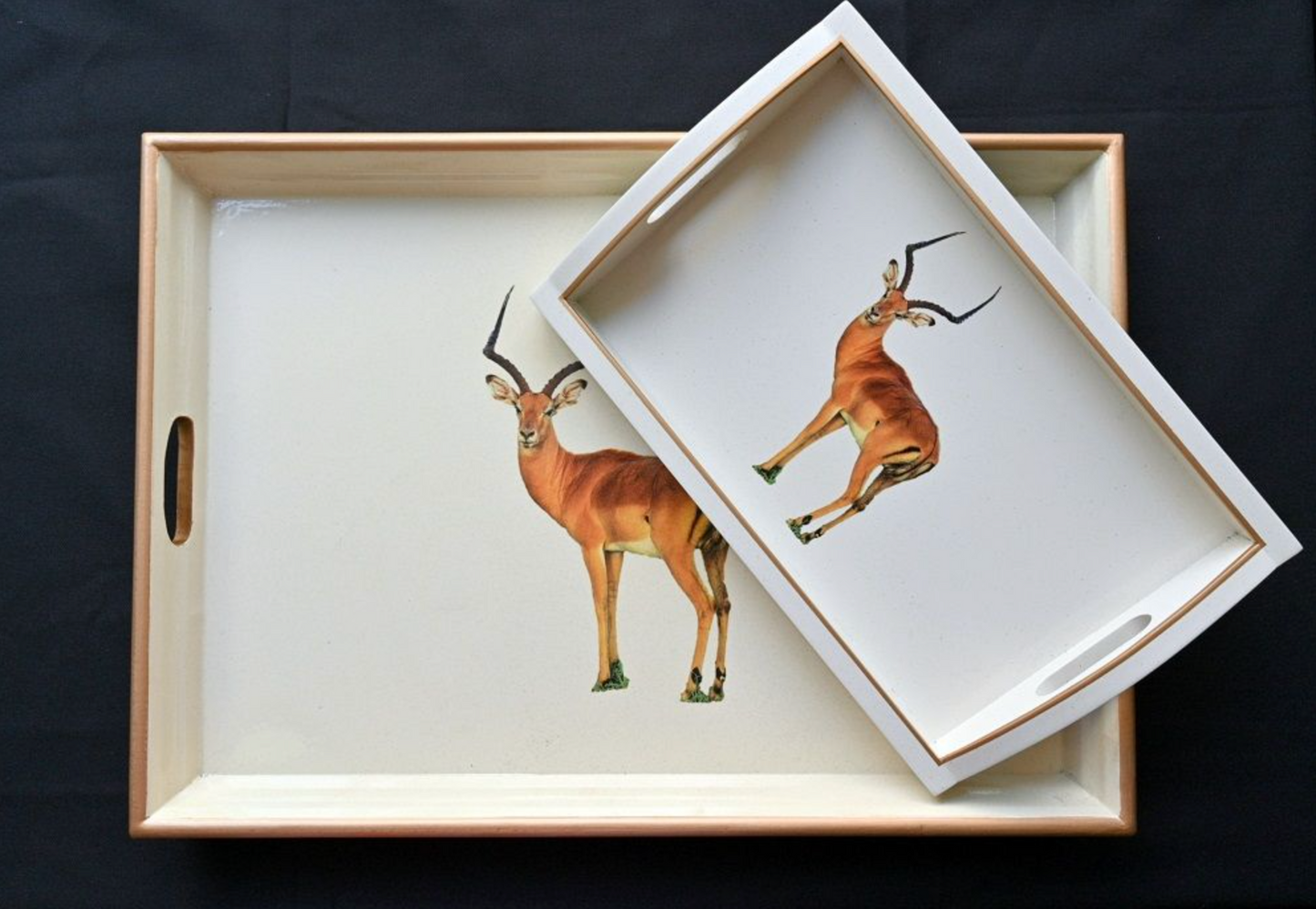 Large Rectangular Tray:  Impala