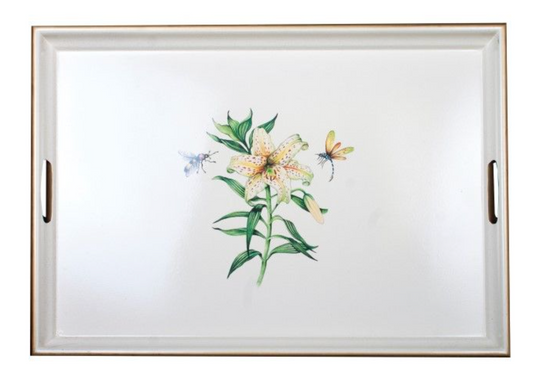 Large Rectangular Tray:  Japanese Lily