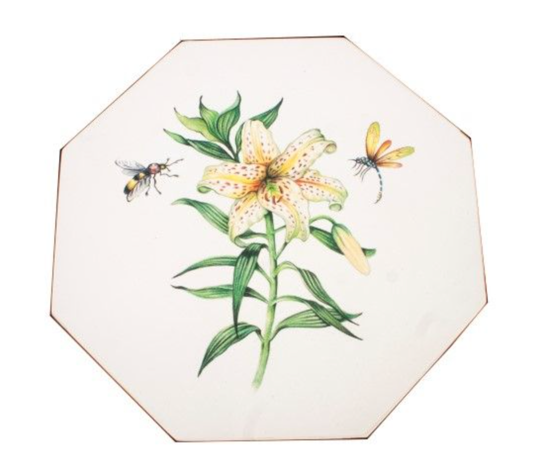 Octagonal Tablemats Set of 4 (boxed): Japanese Lily