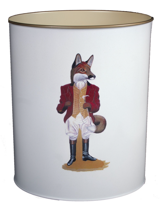 Oval Waste Paper Bin: Fox