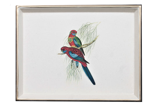 Vanity Tray: Pair of Parrots