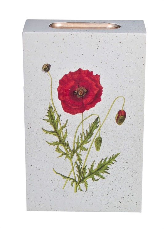 Standard Wooden Matchbox Cover with matches: Poppy
