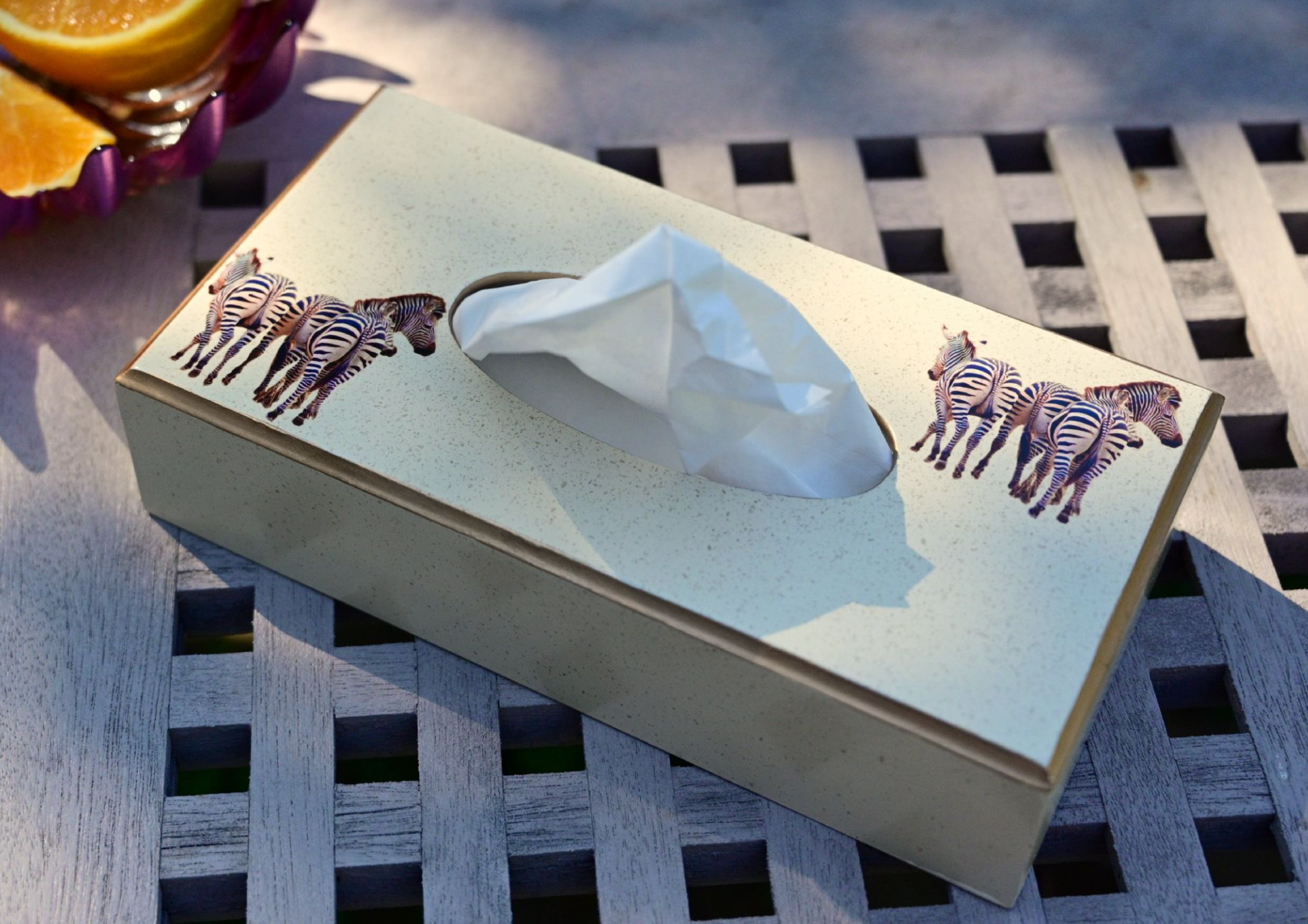 Rectangular tissue discount box cover