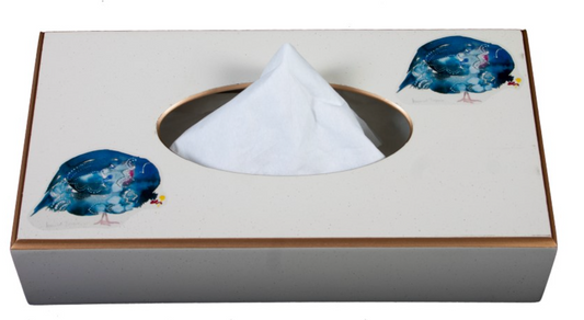 Rectangular Tissue Box: Guinea Fowl