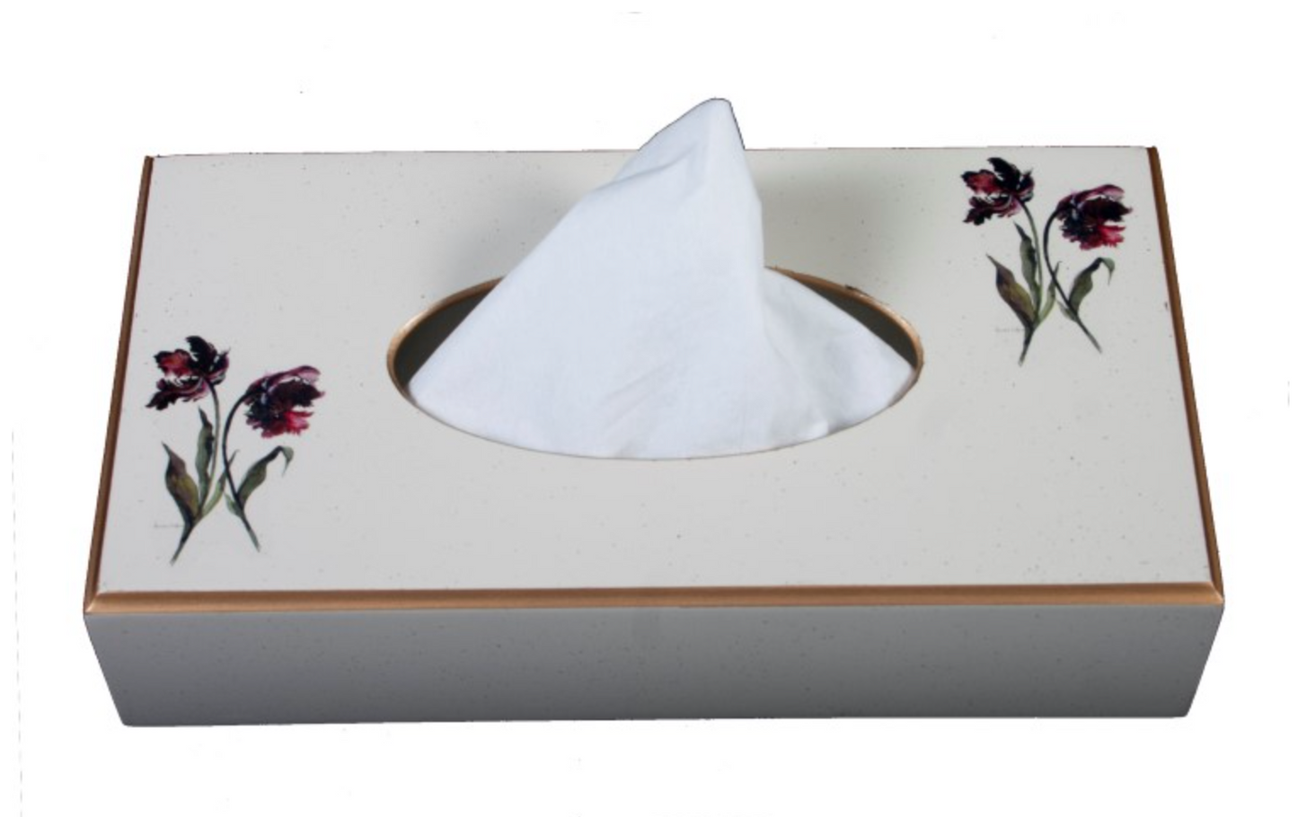 Rectangular Tissue Box: Parrot Tulip