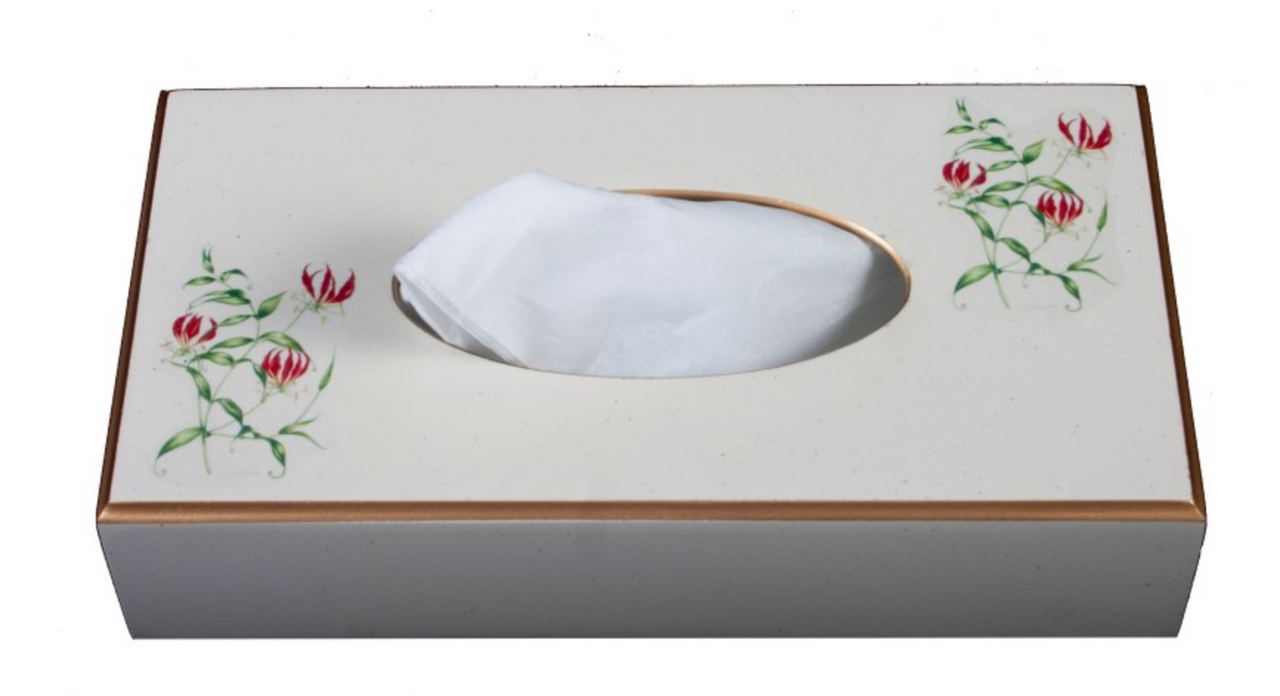 Rectangular Tissue Box cover: Flame Lily