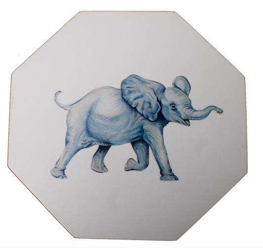 Octagonal Tablemats Set of 4 (boxed): Elephant