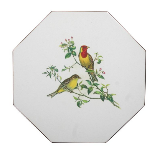 Octagonal Tablemats Set of 4 (boxed): Oriental Songbirds