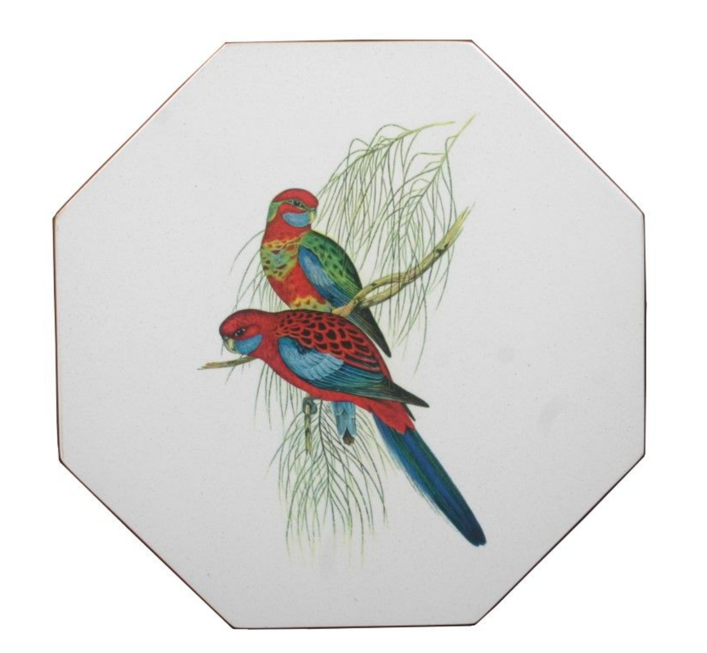 Octagonal Tablemats Set of 4 (boxed): Pair of Parrots