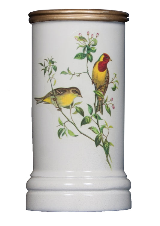 Spill Vase: Oriental Songbirds