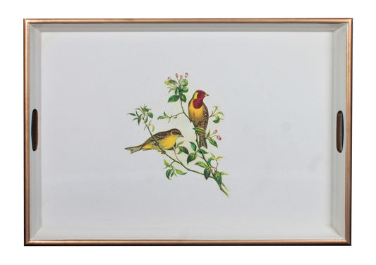 Large Rectangular Tray:  Oriental Songbirds