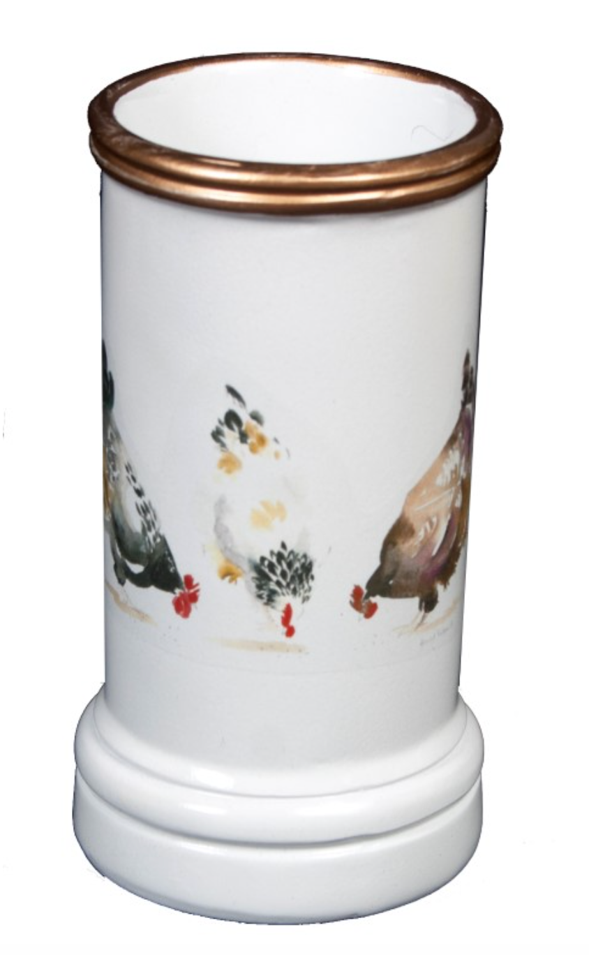 Spill Vase: Chickens