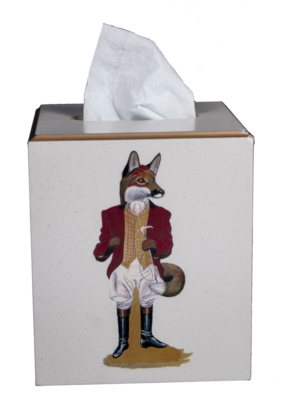 Square Tissue Box Cover: Fox