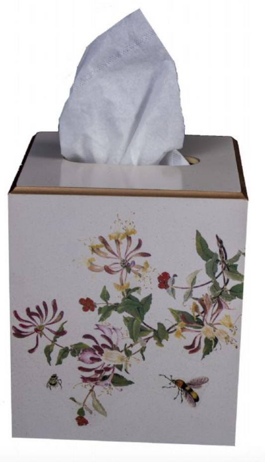 Square Tissue Box Cover: Honeysuckle