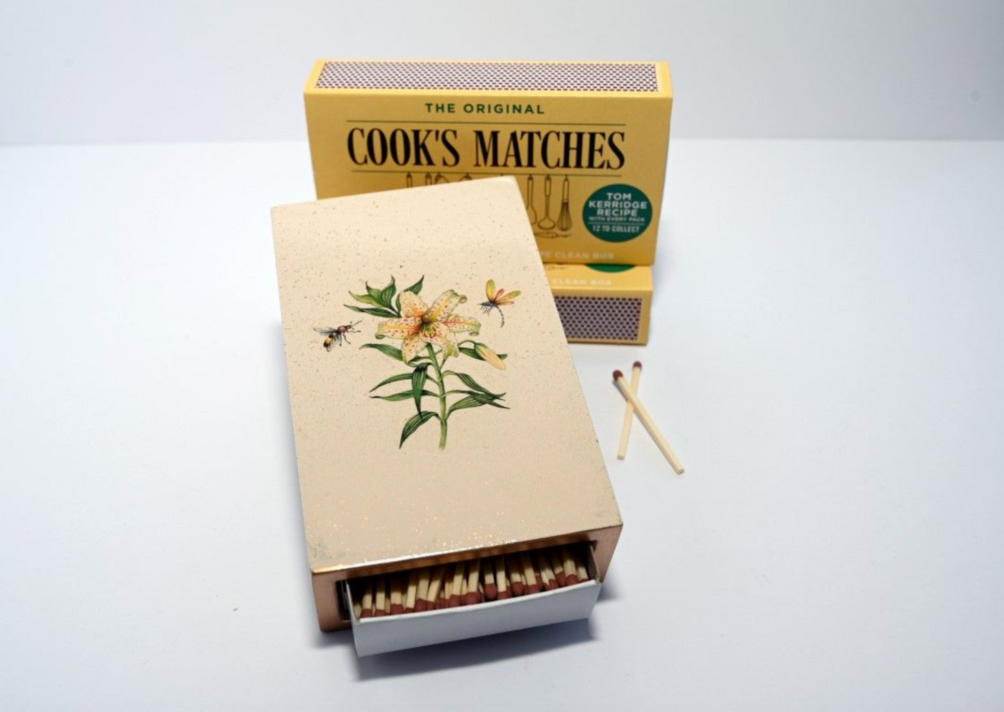 Standard Wooden Matchbox Cover with Matches: Japanese Lily