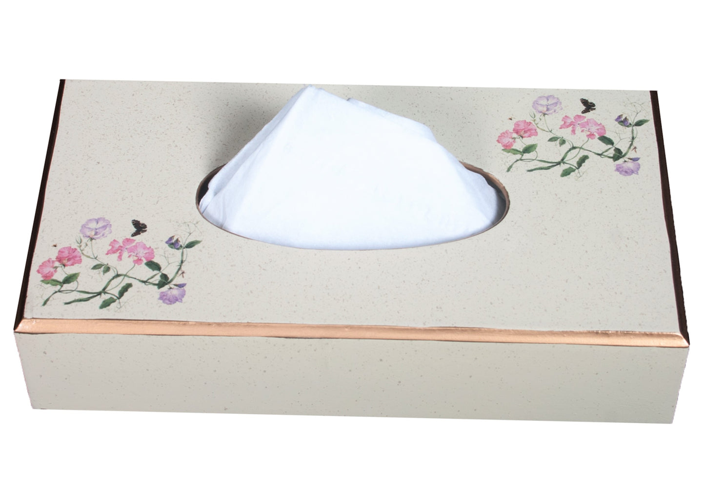 Rectangular Tissue Box: Sweet Pea