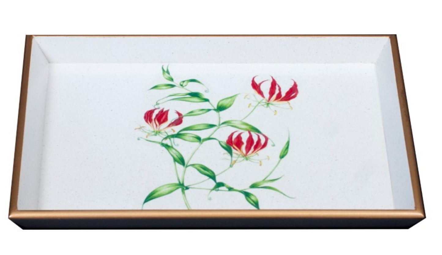 Vanity Tray: Flame Lily